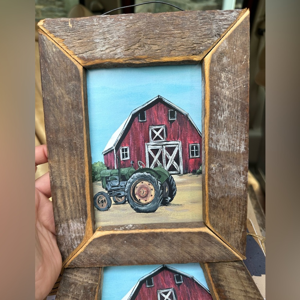 Wood farm and tractor